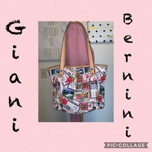 GIANI BERNINI POSTCARD PRINT TOTE BAG